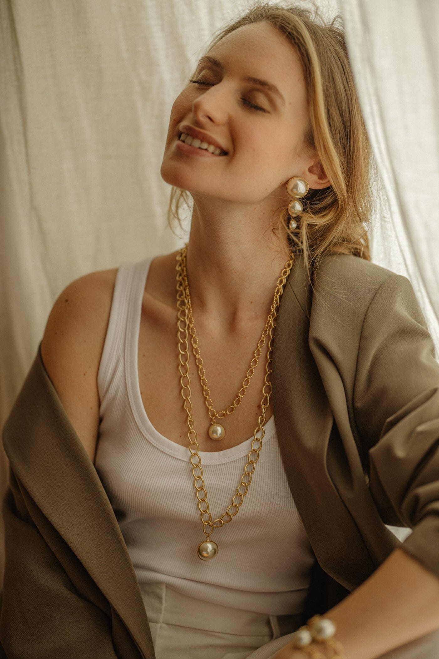 Maxi Collier Nélya Argent Perle Colliers Monsieur Simone