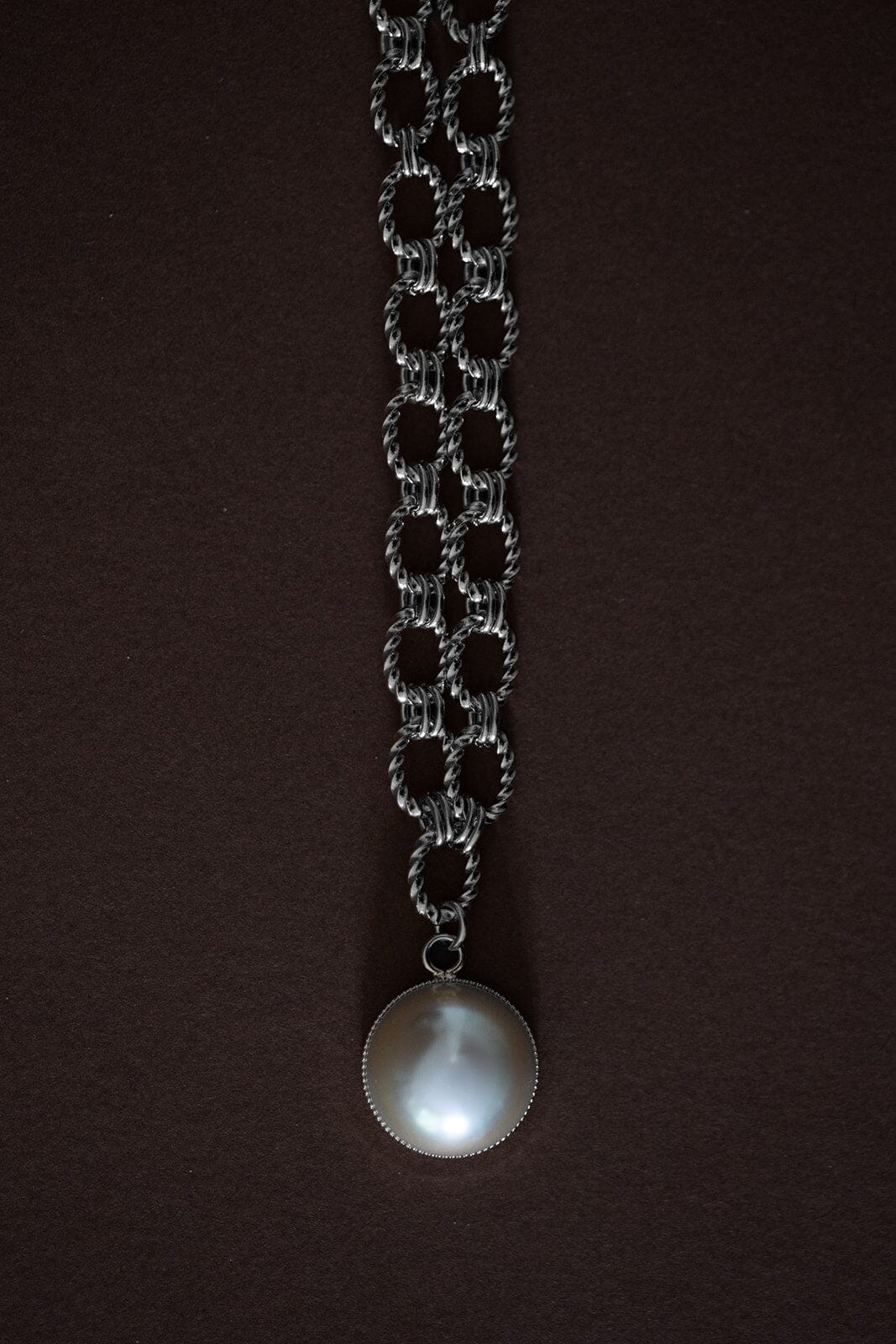 Maxi Collier Nélya Argent Perle Colliers Monsieur Simone