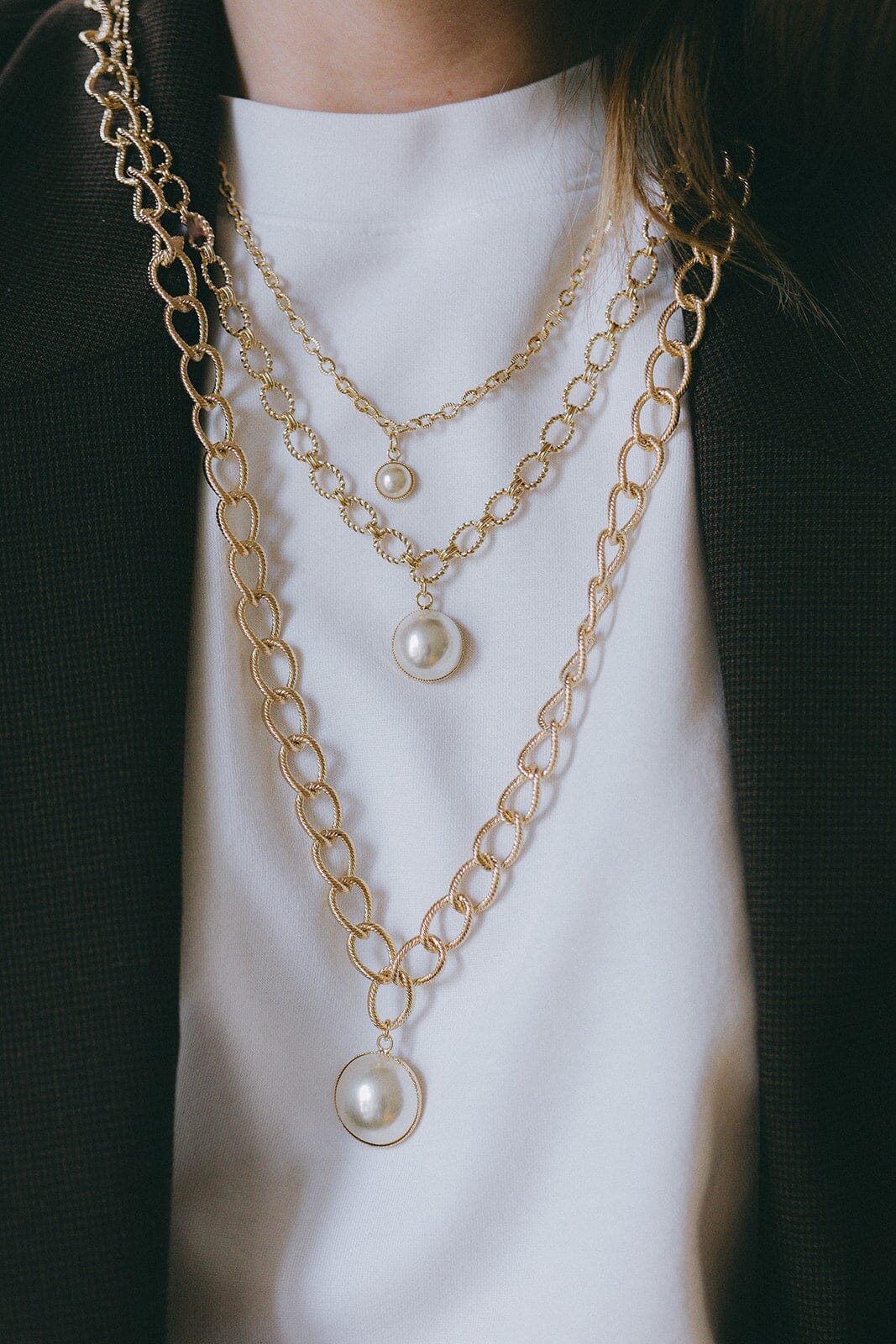 Maxi Collier Nélya Argent Perle Colliers Monsieur Simone