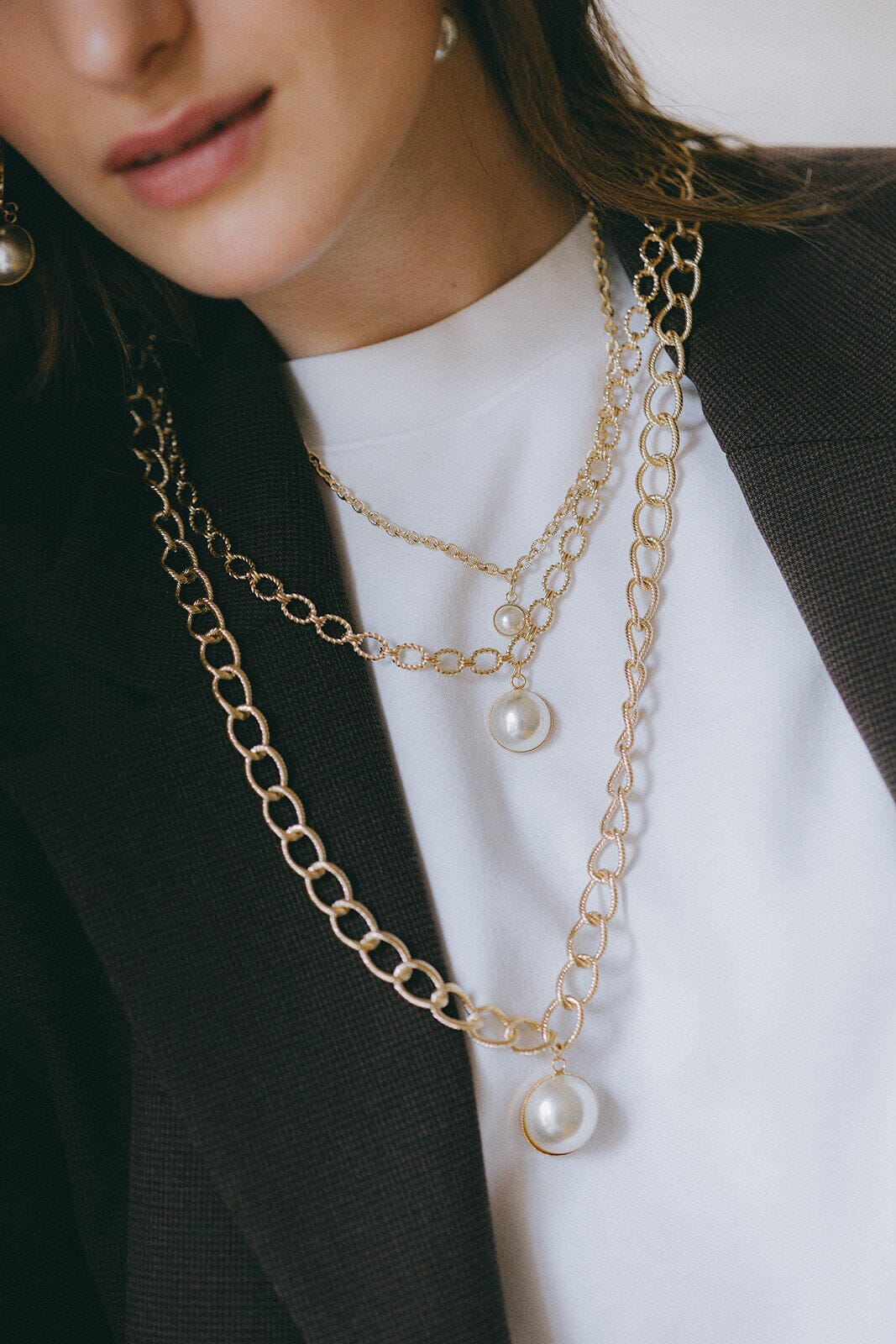 Maxi Collier Nélya Argent Perle Colliers Monsieur Simone