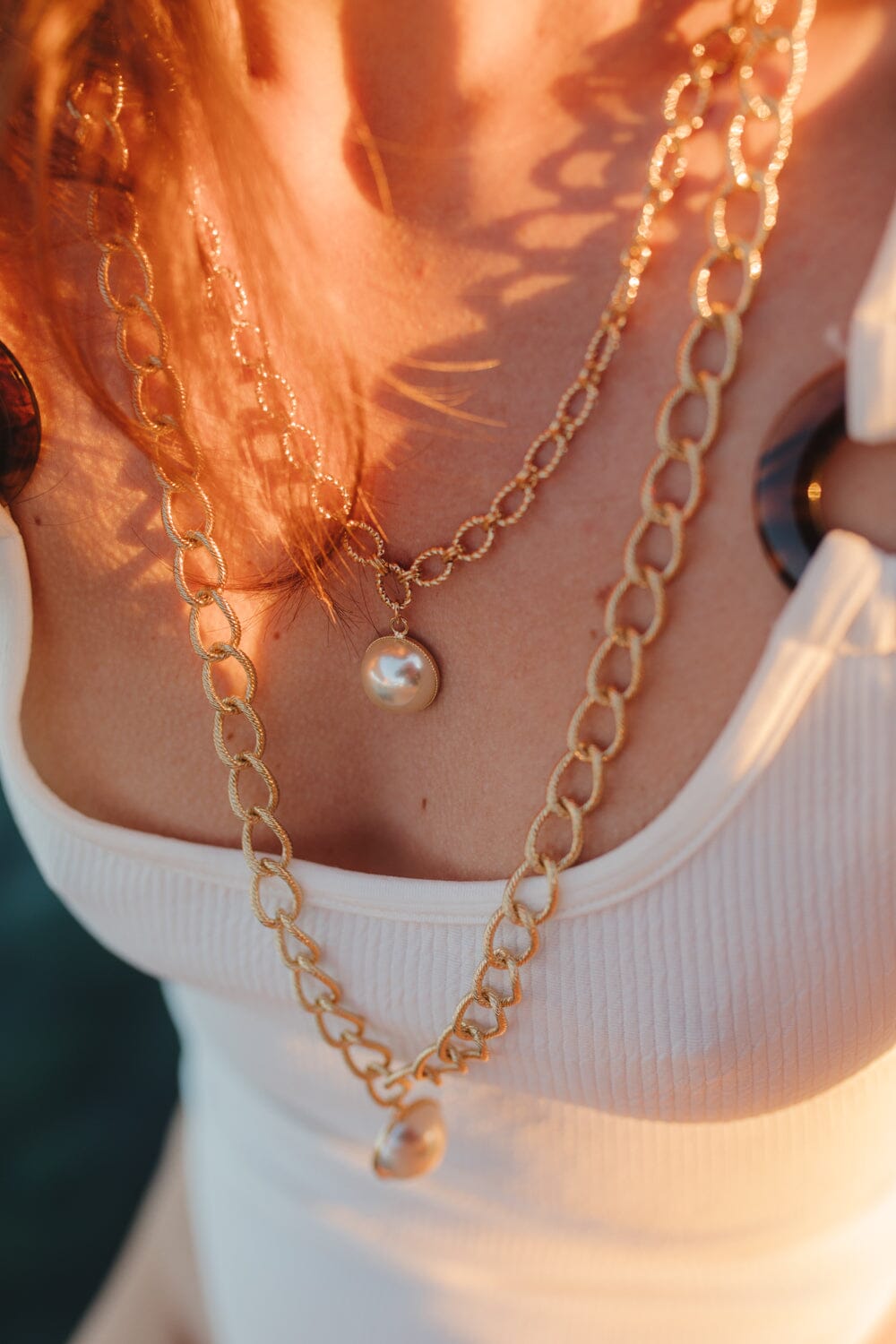 Maxi Collier Nélya Or Perle Colliers Monsieur Simone