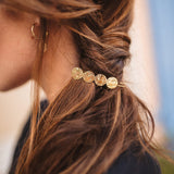 Mini Barrette Hestia Argent Ronds Martelés Accessoires Monsieur Simone