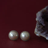 Mini Boucles d'Oreilles Puces Nélya Argent Perles Boucles d'oreilles Monsieur Simone