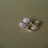 Mini Créoles Thémis Fleurs Argent Boucles d'Oreilles Monsieur Simone