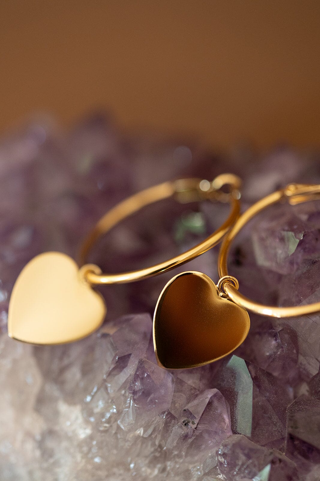 Petites Créoles Aphrodite Or Coeur Boucles d'Oreilles Monsieur Simone