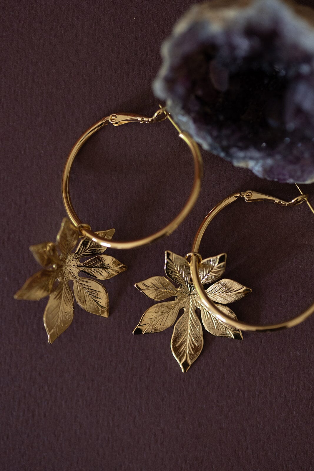 Petites Créoles Chloris Or Fleurs Boucles d'Oreilles Monsieur Simone