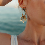 Petites Créoles Chloris Or Fleurs Boucles d'Oreilles Monsieur Simone