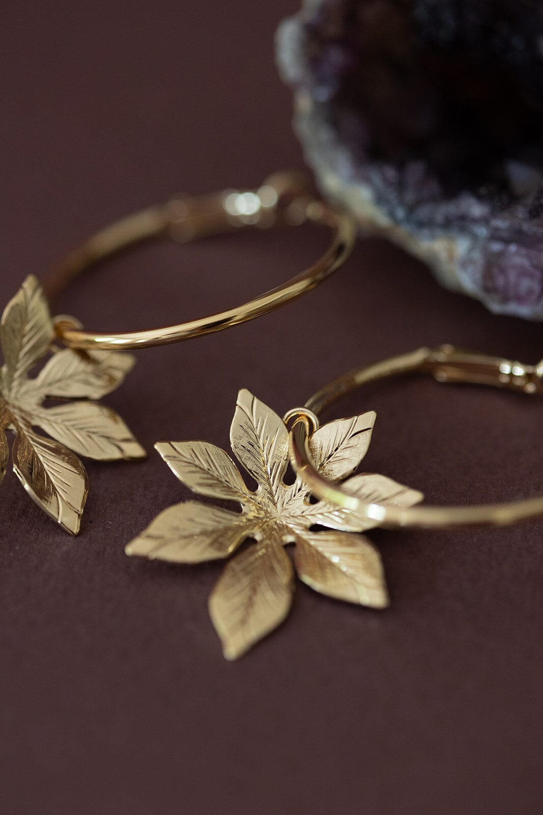 Petites Créoles Chloris Or Fleurs Boucles d'Oreilles Monsieur Simone