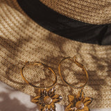 Petites Créoles Hespéris Or Fleurs Boucles d'Oreilles Monsieur Simone