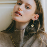 Petites Créoles Léon Argent Trèfles Boucles d'oreilles Monsieur Simone