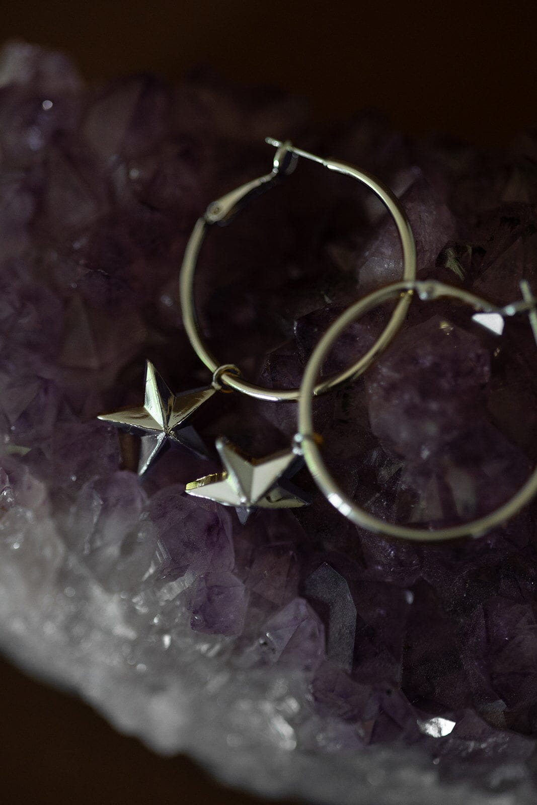 Petites Créoles Raoul Argent Étoiles Boucles d'oreilles Monsieur Simone