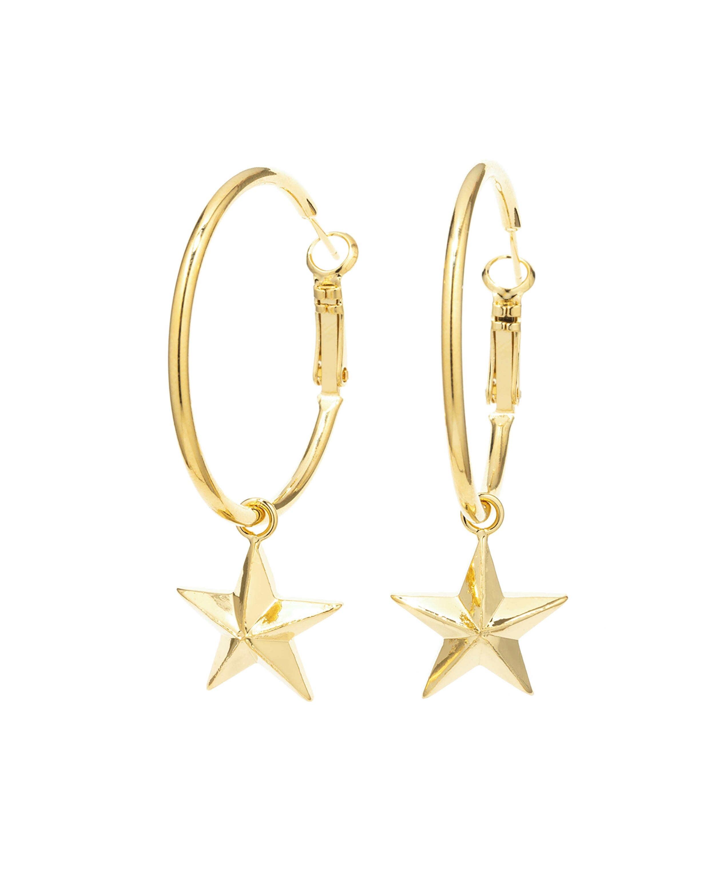 Petites Créoles Raoul Or Étoiles Boucles d'oreilles Monsieur Simone