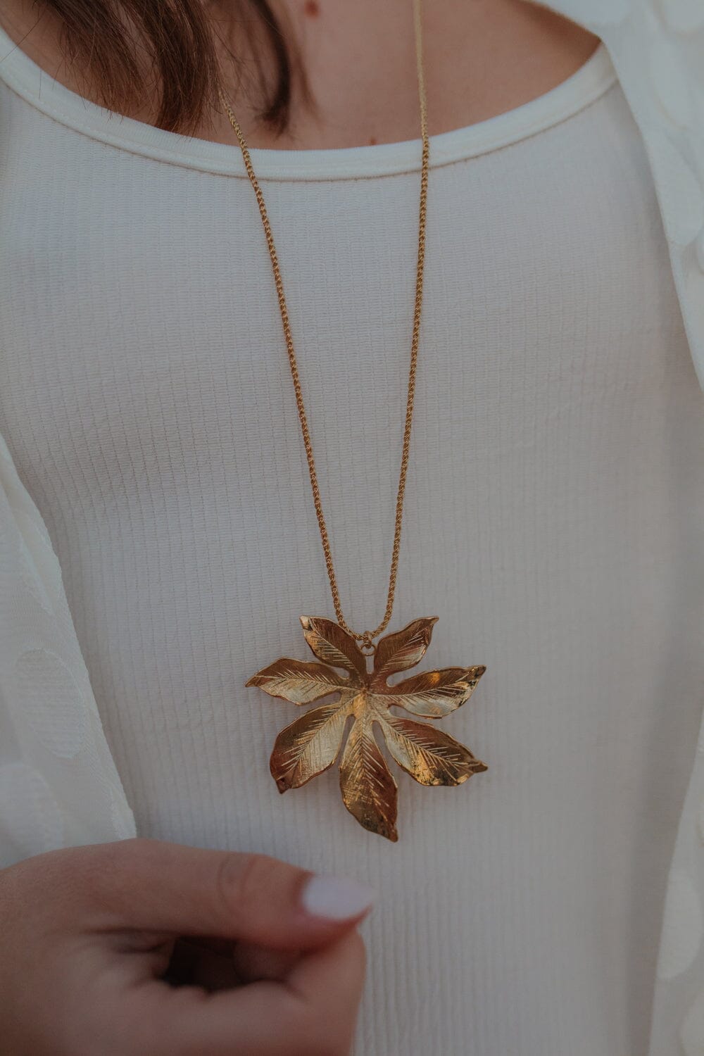 Sautoir Chloris Argent Fleur Colliers Monsieur Simone