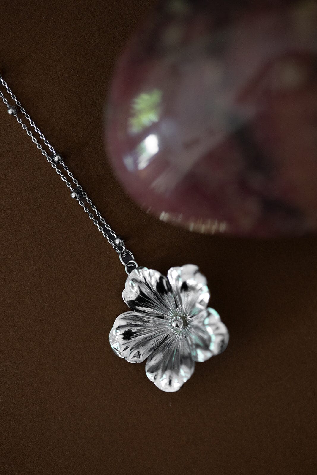 Sautoir Gaïa Argent Fleur Colliers Monsieur Simone