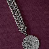 Sautoir Hestia Argent Rond Martelé Colliers Monsieur Simone