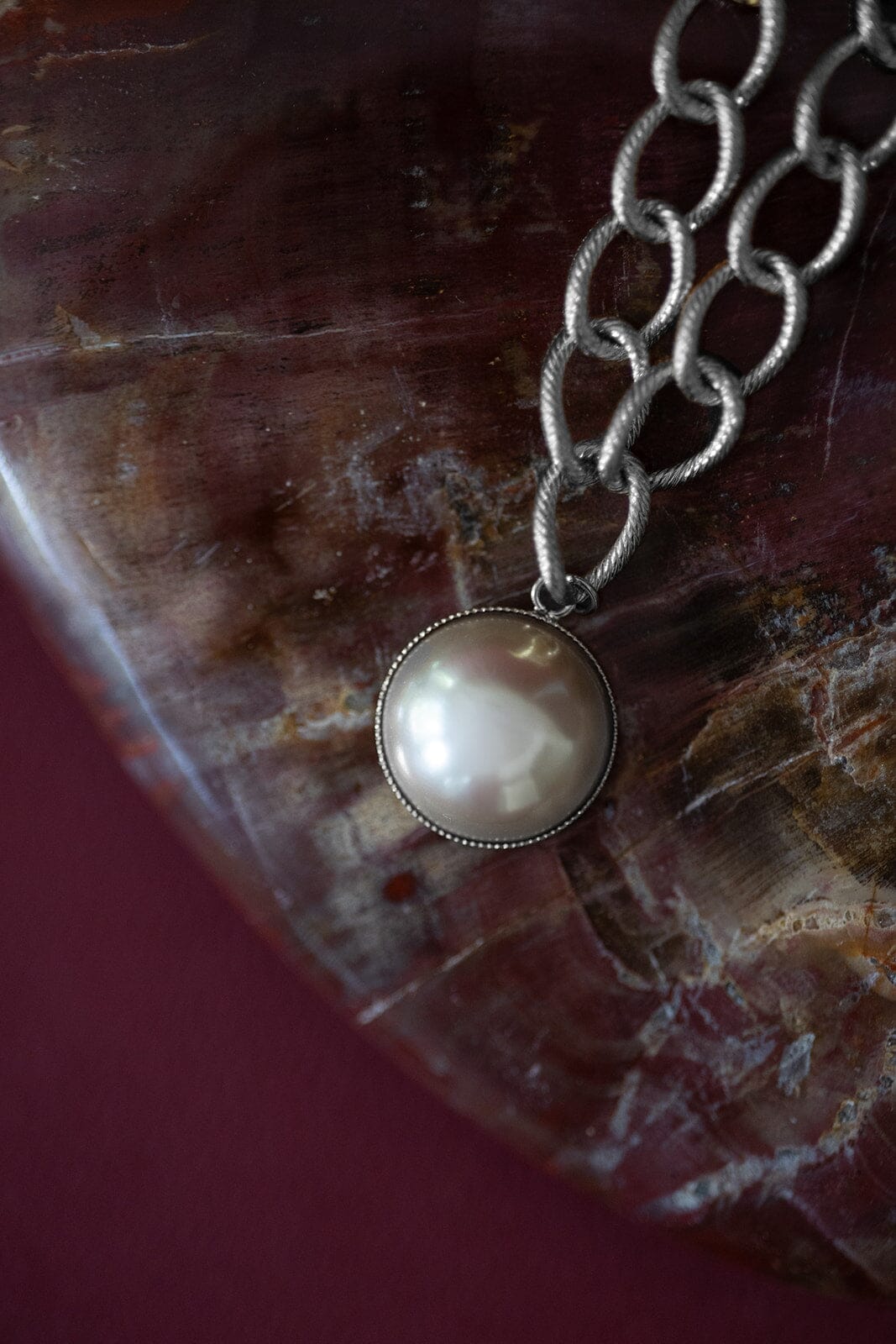 Sautoir Nélya Argent Perle Colliers Monsieur Simone