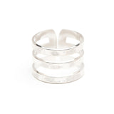 Bague Enzo Argent Martelée Ajustable Bagues Monsieur Simone