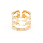 Bague Enzo Or Martelée Ajustable Bagues Monsieur Simone