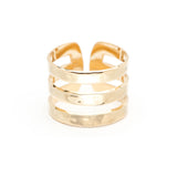 Bague Enzo Or Martelée Ajustable Bagues Monsieur Simone