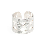 Bague Lou Argent Martelée Ajustable Bagues Monsieur Simone