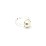 Bague Nélya Argent Perle Ajustable Bagues Monsieur Simone