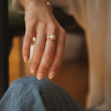 Bague Nélya Or Perle Ajustable Bagues Monsieur Simone