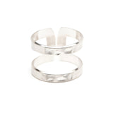 Bague Noah Argent Martelée Ajustable Bagues Monsieur Simone