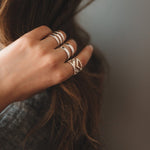 Bague Noah Argent Martelée Ajustable Bagues Monsieur Simone