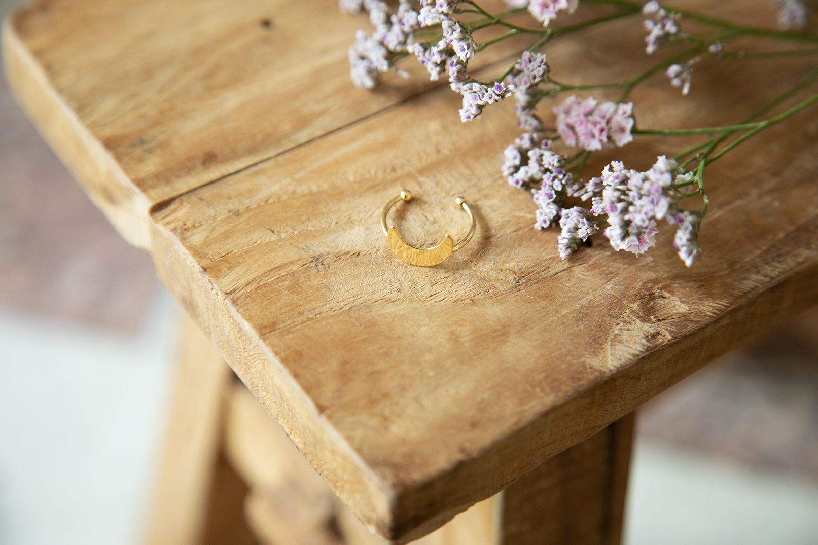 Bague Séléné Argent Lune Ajustable Bagues Monsieur Simone