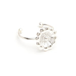 Bague Théia Argent Fleur Ajustable Bagues Monsieur Simone