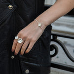 Bague Théia Argent Fleur Ajustable Bagues Monsieur Simone