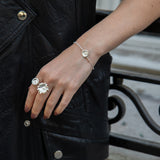 Bague Théia Argent Fleur Ajustable Bagues Monsieur Simone