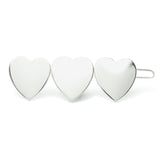 Barrette Aphrodite Argent Coeurs Accessoires Monsieur Simone