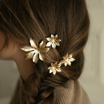 Barrette Chloris Argent Fleurs Accessoires Monsieur Simone