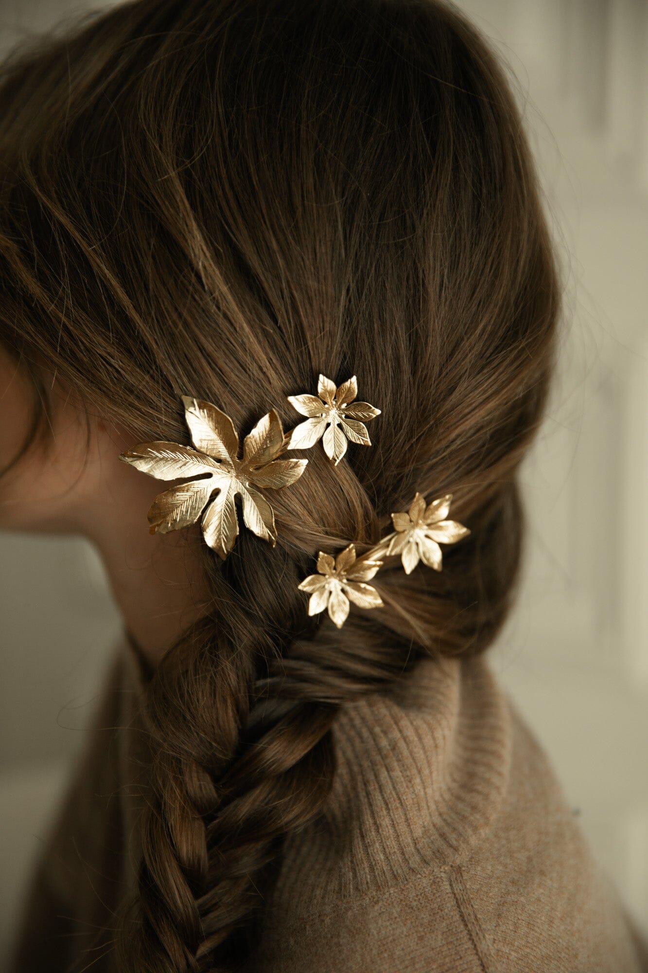 Barrette Chloris Argent Fleurs Accessoires Monsieur Simone