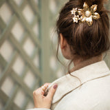 Barrette Hespéris Or Fleur Accessoires Monsieur Simone