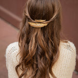 Barrette Phébé Or Plume Accessoires Monsieur Simone
