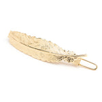 Barrette Phébé Or Plume Accessoires Monsieur Simone