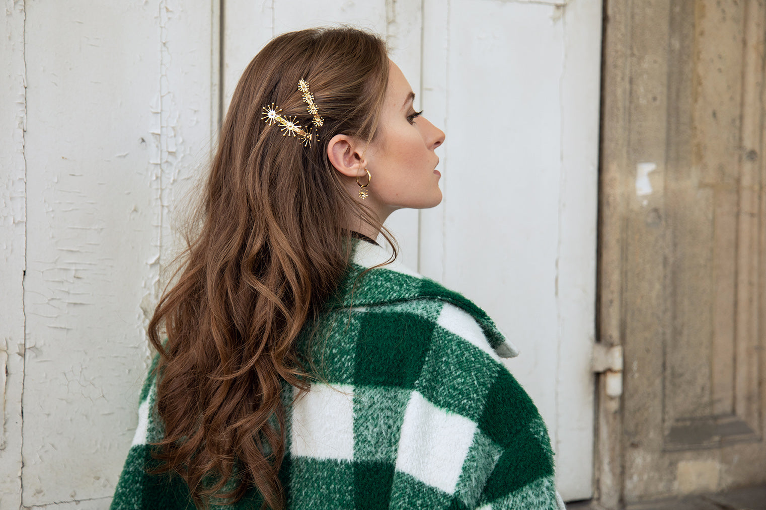 Barrette Rhéa Argent Flocons Accessoires Monsieur Simone