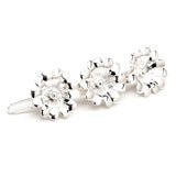 Barrette Théia Argent Fleurs Accessoires Monsieur Simone