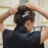 Barrette Théia Argent Fleurs Accessoires Monsieur Simone