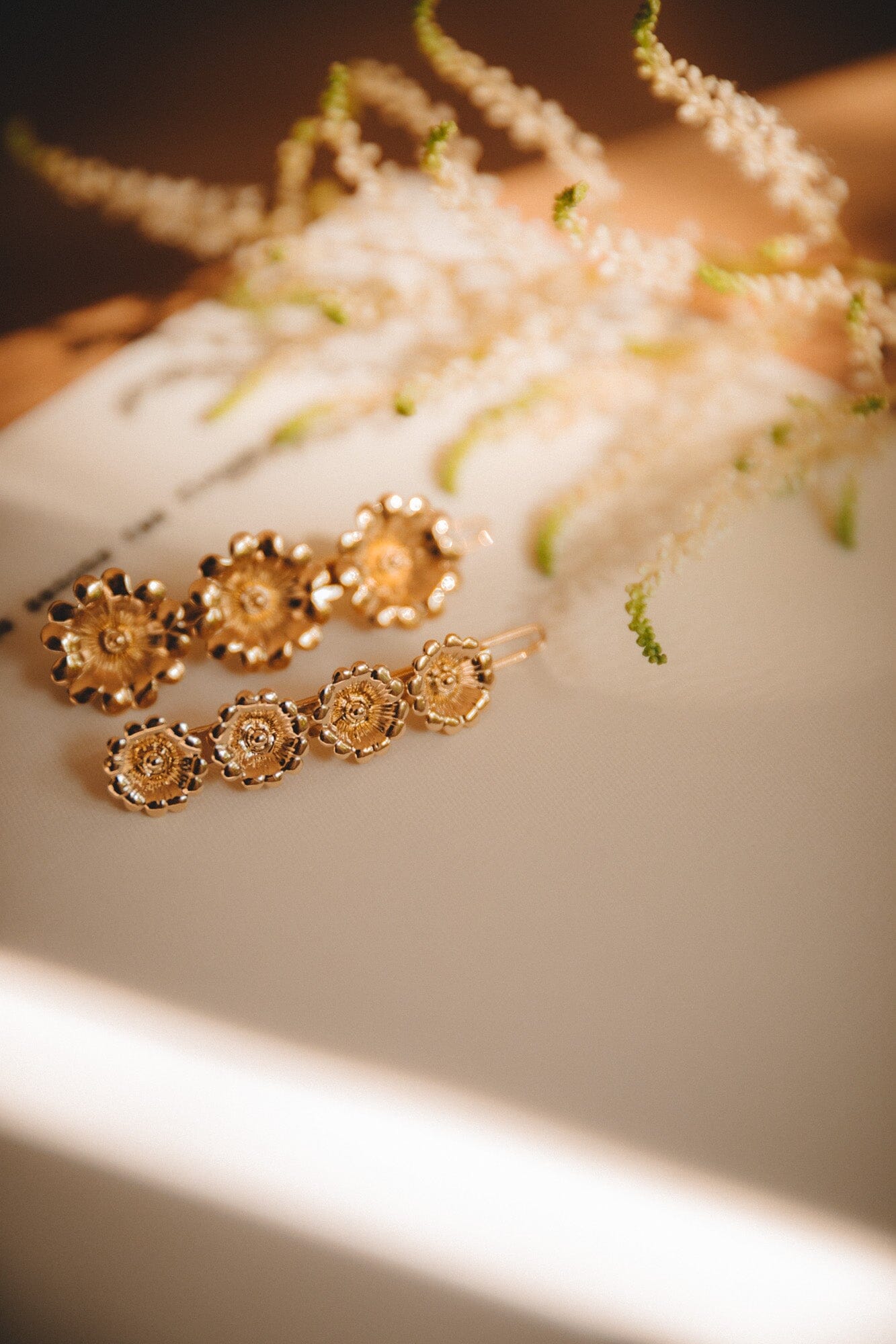 Barrette Théia Or Fleurs Accessoires Monsieur Simone