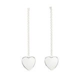 Boucles d'Oreilles Pendantes Aphrodite Argent Coeur Boucles d'Oreilles Monsieur Simone