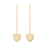 Boucles d'Oreilles Pendantes Aphrodite Or Coeur Boucles d'Oreilles Monsieur Simone