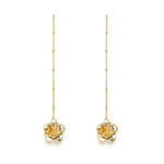 Boucles d'Oreilles Pendantes Gaïa Or Fleurs Boucles d'Oreilles Monsieur Simone