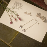 Boucles d'Oreilles Pendantes Héra Argent Feuilles Boucles d'Oreilles Monsieur Simone