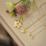 Boucles d'Oreilles Pendantes Héra Or Feuilles Boucles d'Oreilles Monsieur Simone
