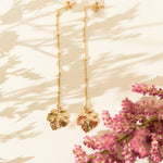 Boucles d'Oreilles Pendantes Héra Or Feuilles Boucles d'Oreilles Monsieur Simone