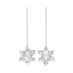 Boucles d'Oreilles Pendantes Hespéris Argent Fleurs Boucles d'Oreilles Monsieur Simone