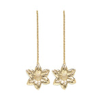 Boucles d'Oreilles Pendantes Hespéris Or Fleurs Boucles d'Oreilles Monsieur Simone